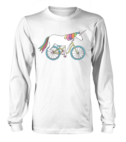 unicorn riding bike Long sleeved Unisex