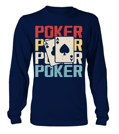 Vintage Casino Poker Long sleeved Unisex