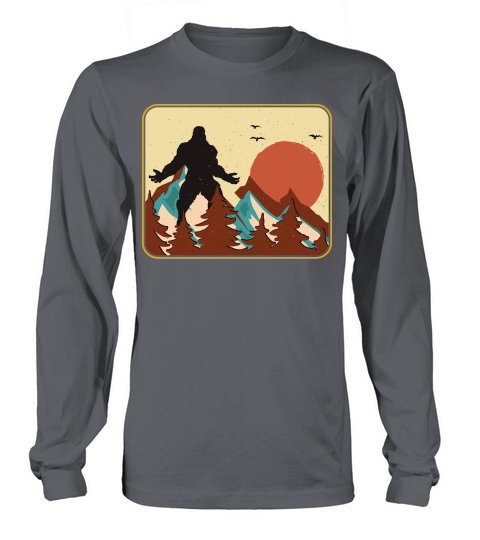 Vintage UFO Alien Bigfoot Long sleeved Unisex