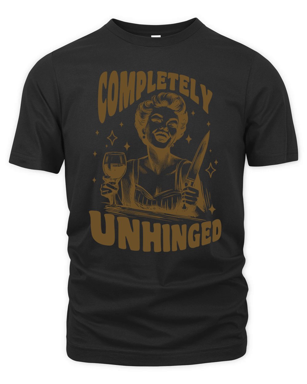 Completely Unhinged 90s Women L Brown Organic Unisex T-shirt