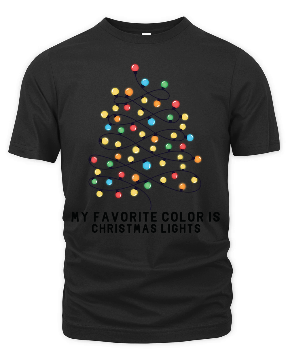 My favorite color is Christmas lights Organic Unisex T-shirt