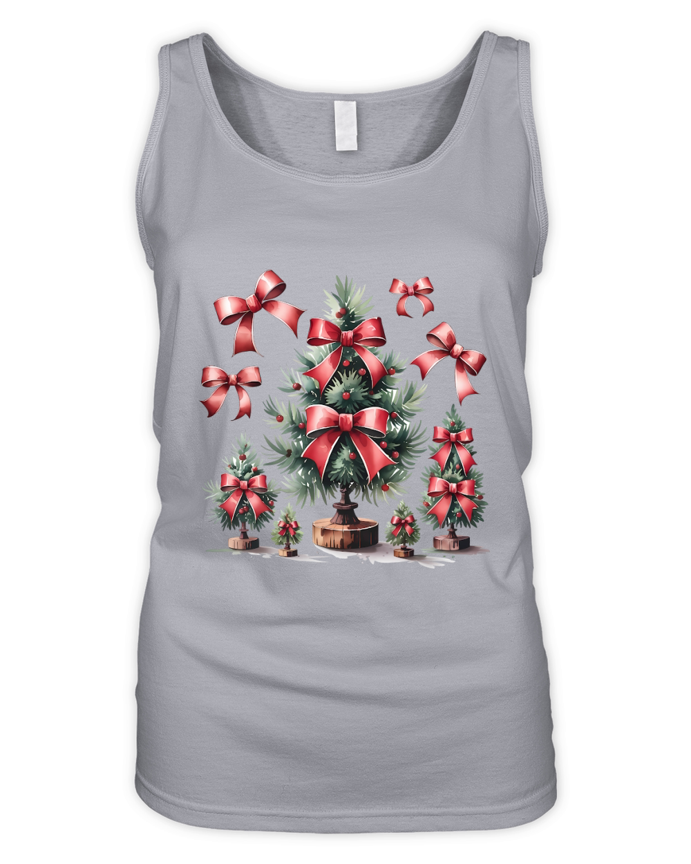 Christmas Bows and Pine Vintage Organic Women's Tank Top