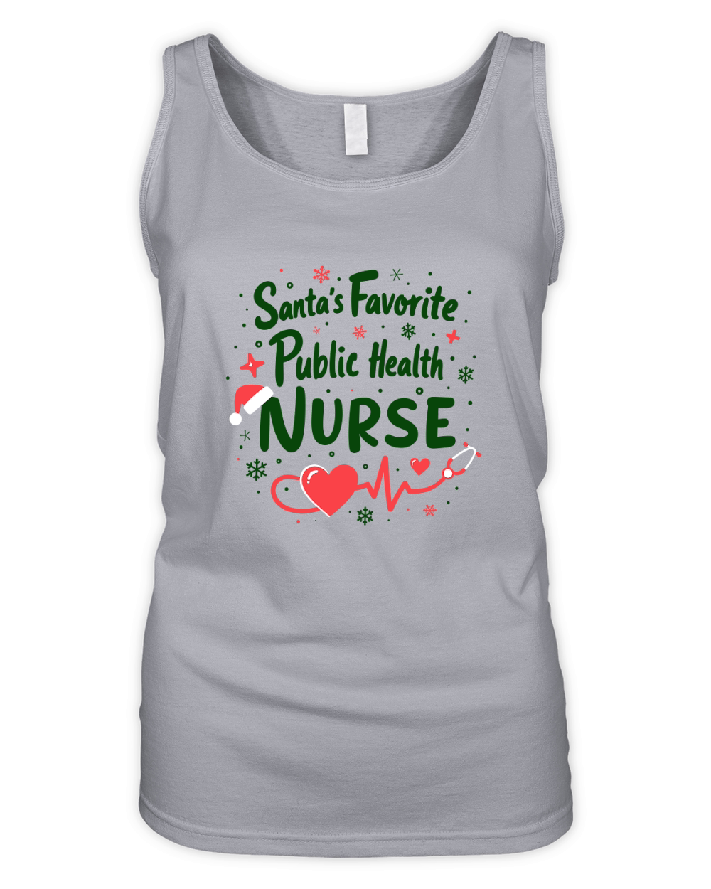 Santas Favorite Public Health Nurse Christmas Organic Women's Tank Top
