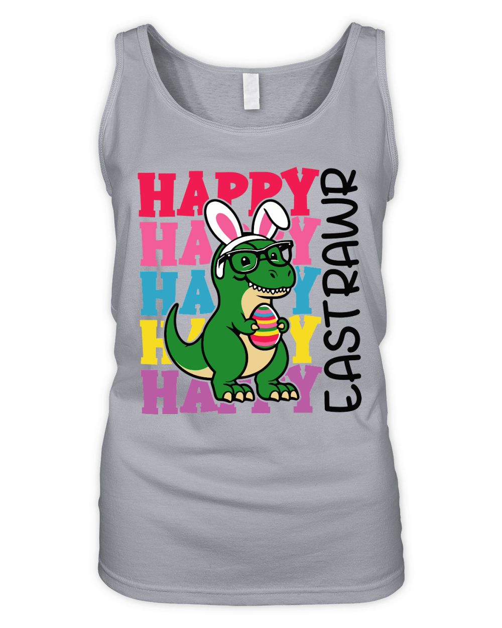 T Rex Easter Boys Kids Easter Organic Women's Tank Top