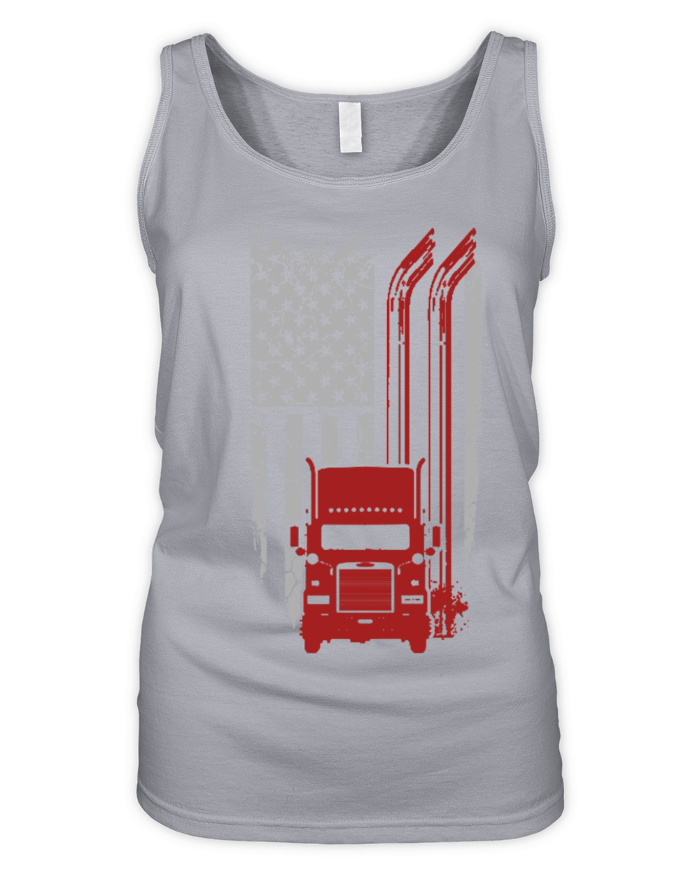 Trucker - Cool Flag t-shirt for american trucker Organic Women's Tank Top