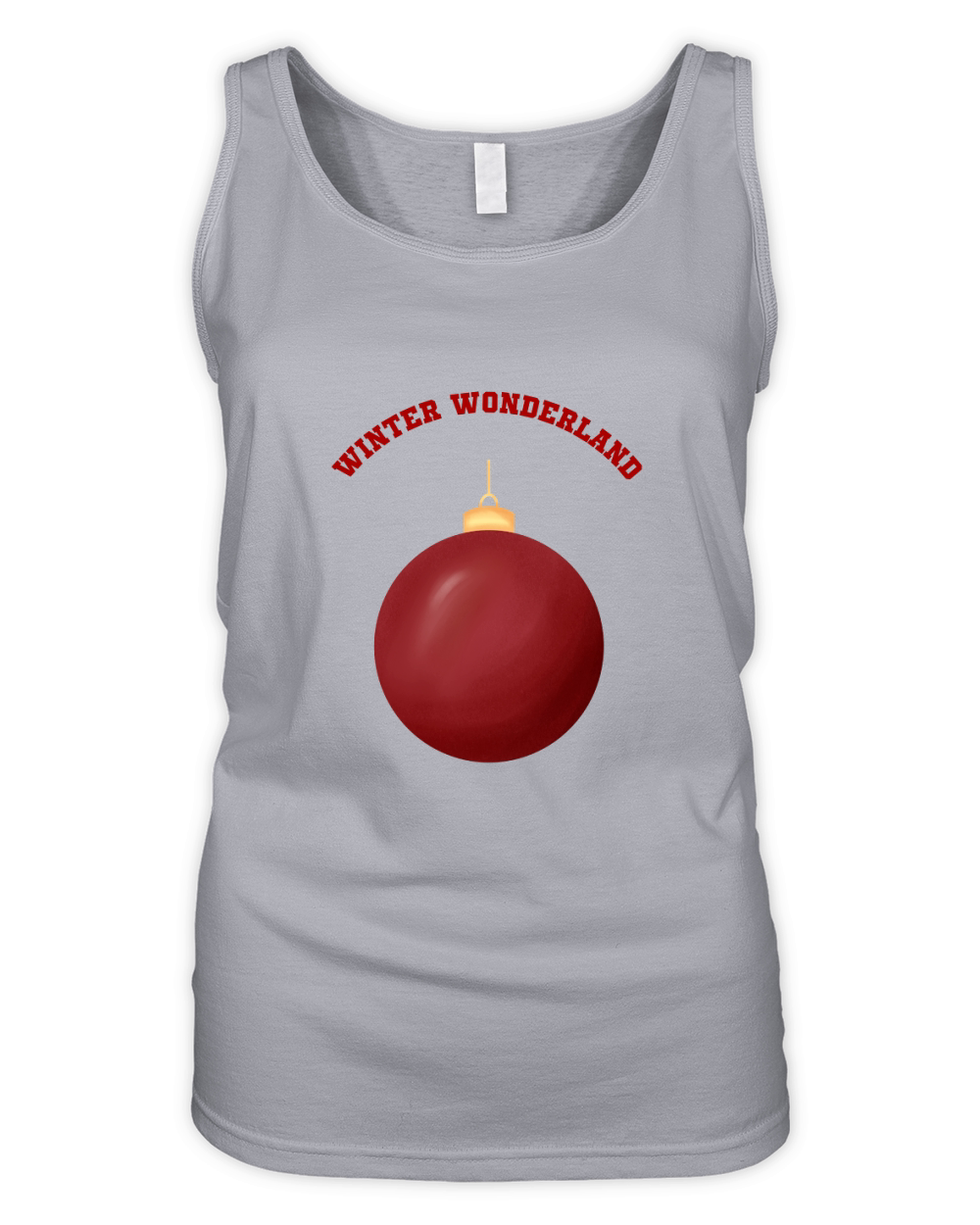 Winter Wonderland Red Christmas Ornament Ball Organic Women's Tank Top