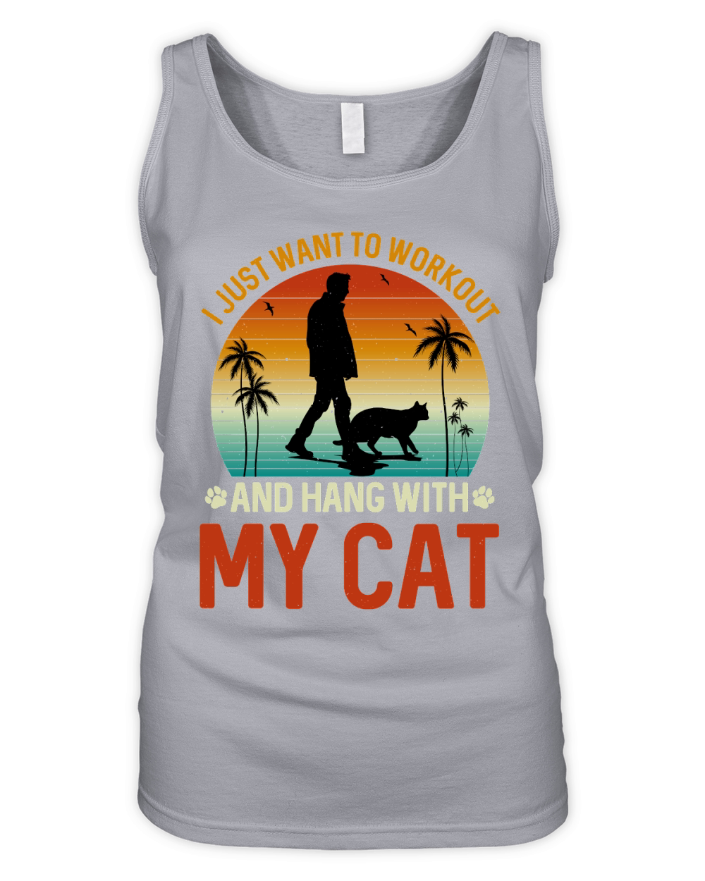 Workout with My Cat Organic Women's Tank Top