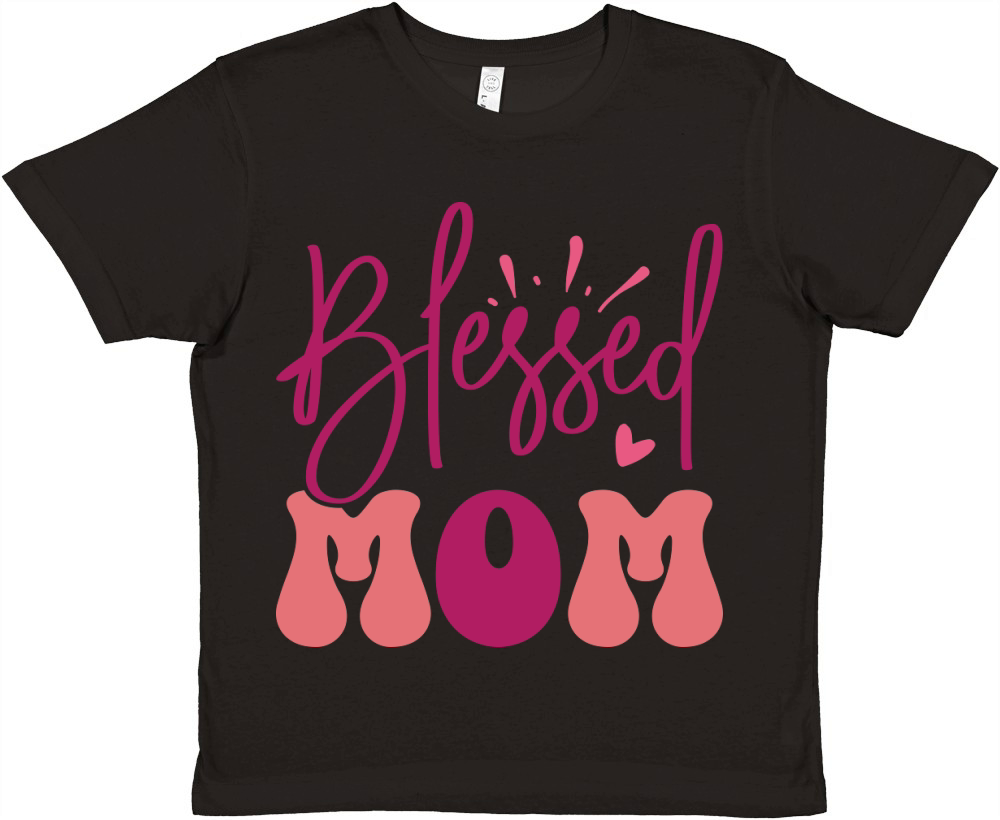 Blessed Mom SVG Premium Kids Crewneck T-shirt