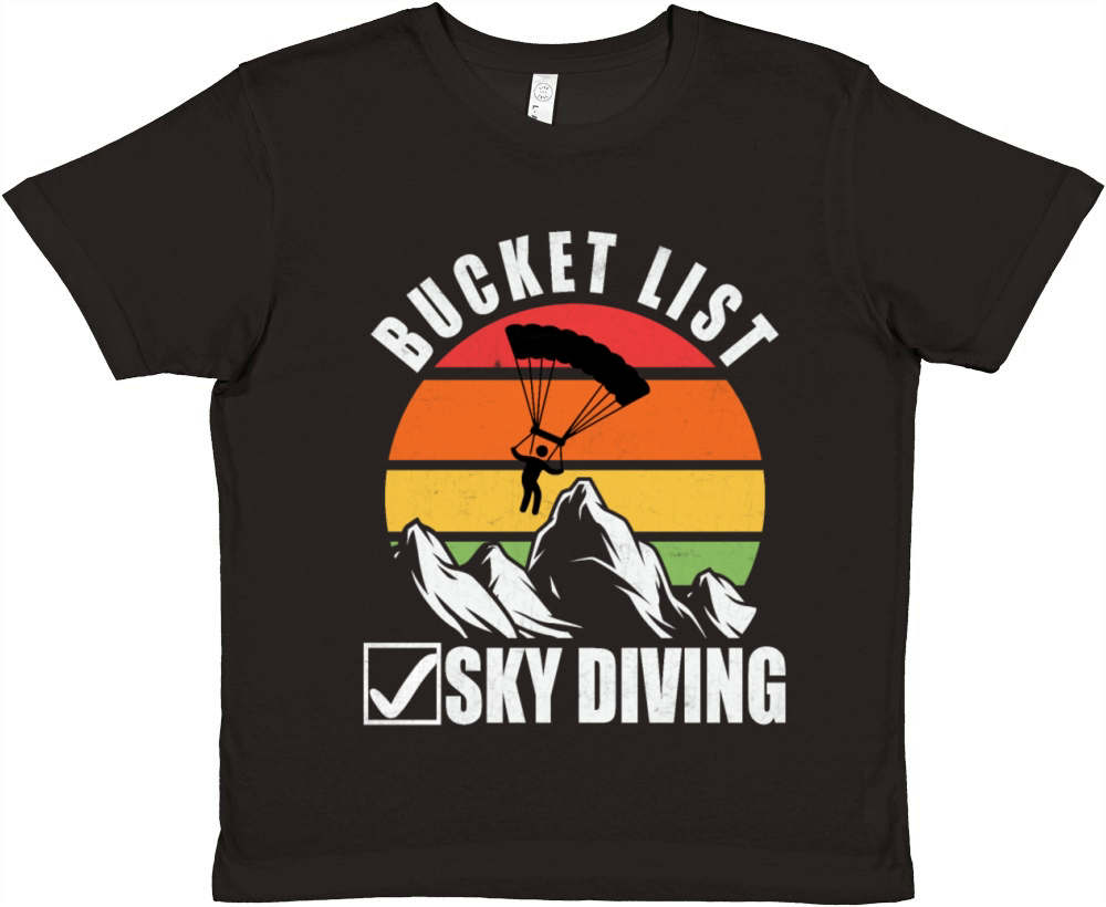 Bucket List Sky Diving Premium Kids Crewneck T-shirt