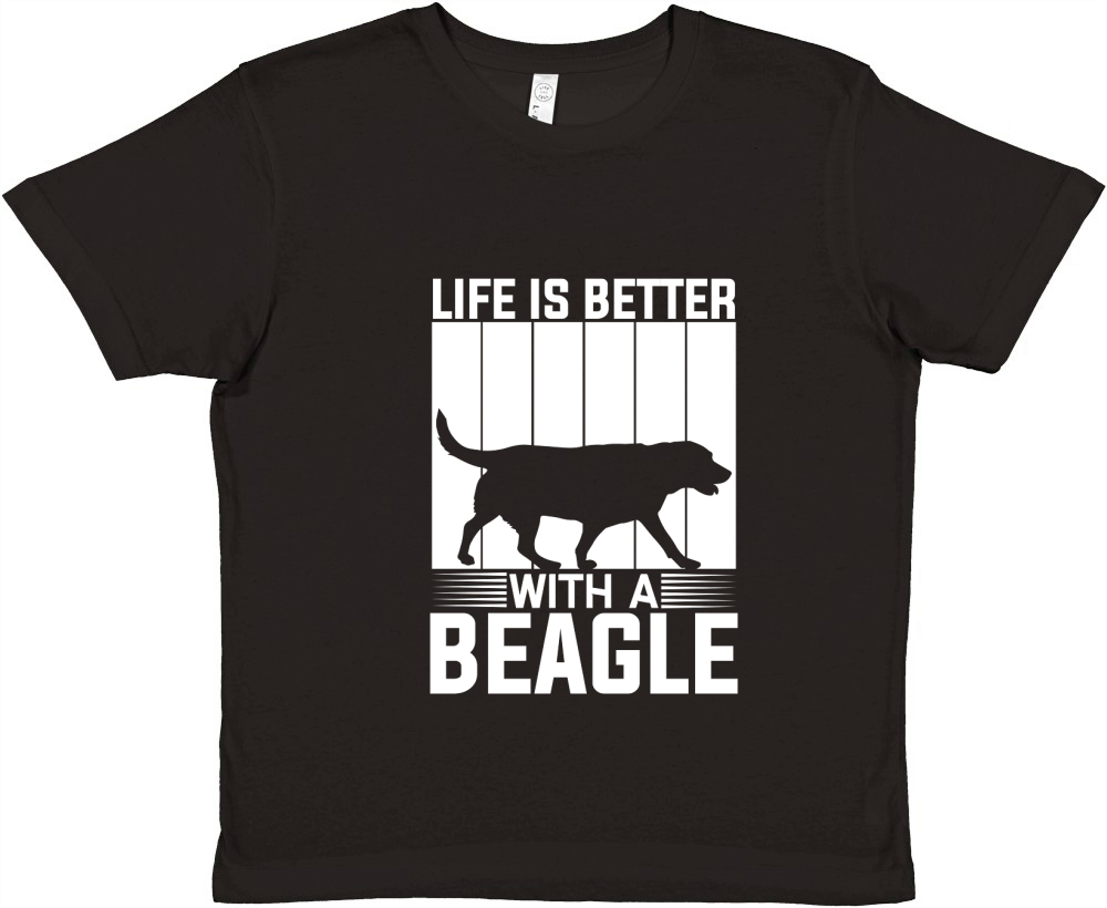 Life is better with a beagle 03 Premium Kids Crewneck T-shirt