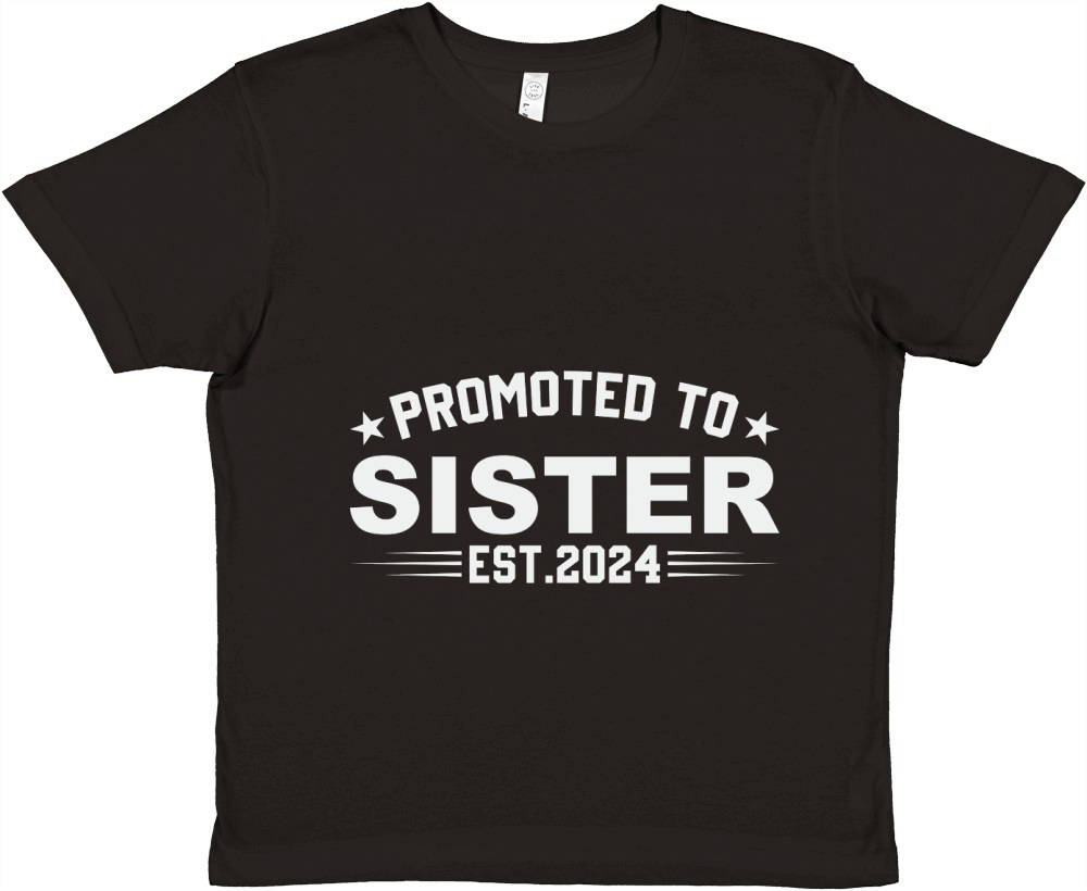 Promoted to sister est.2024 Premium Kids Crewneck T-shirt