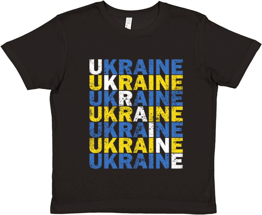 Ukraine Vintage Flag Shirt Ukrainian Gifts Premium Kids Crewneck T-shirt
