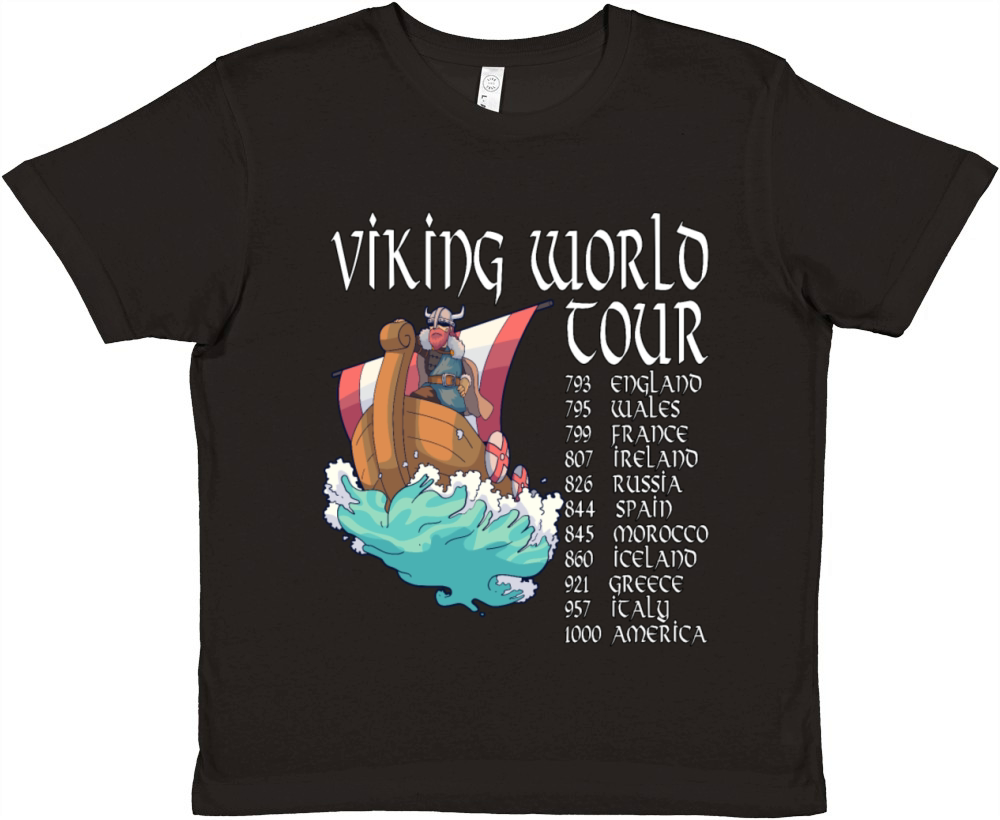 Viking World Tour Vikings Valhalla Odin for a Men Premium Kids Crewneck T-shirt