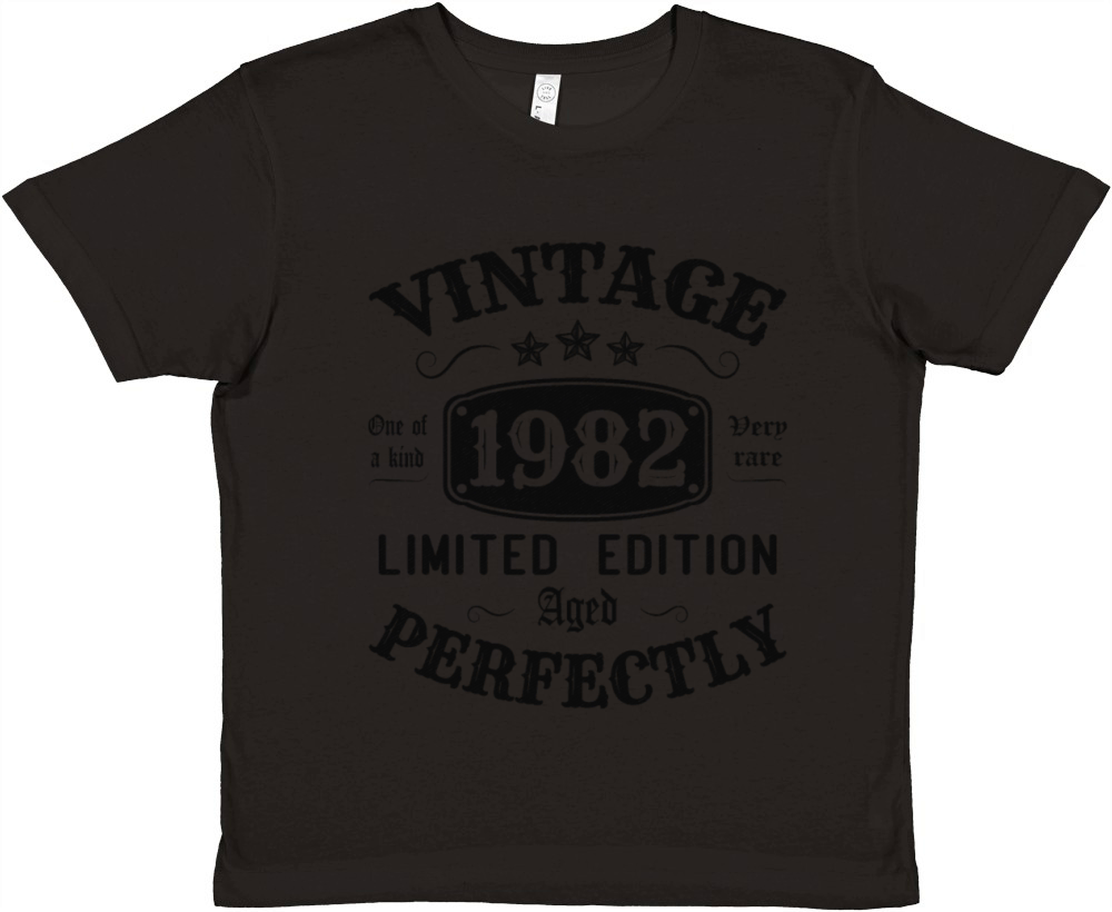 Vintage 1982 Limited Edition Aged Perfectly Premium Kids Crewneck T-shirt