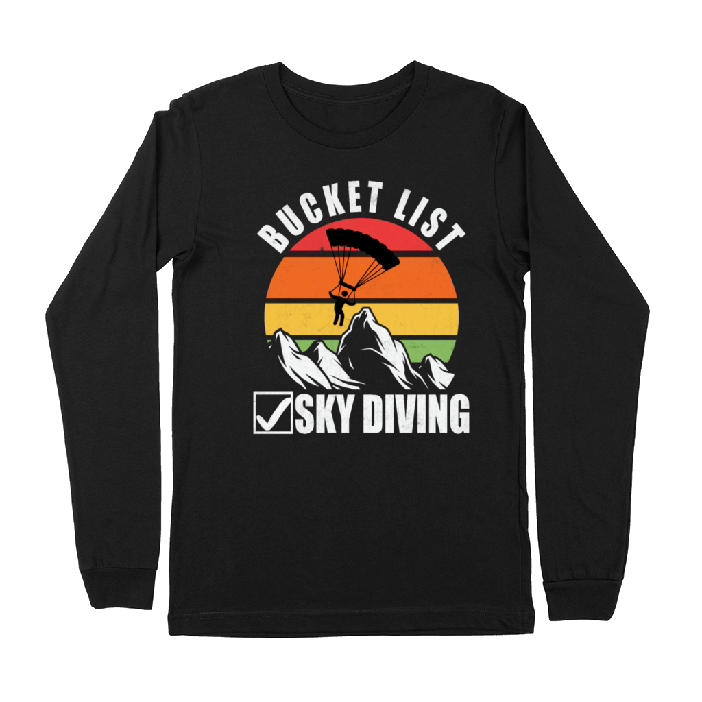Bucket List Sky Diving Premium Long Sleeve