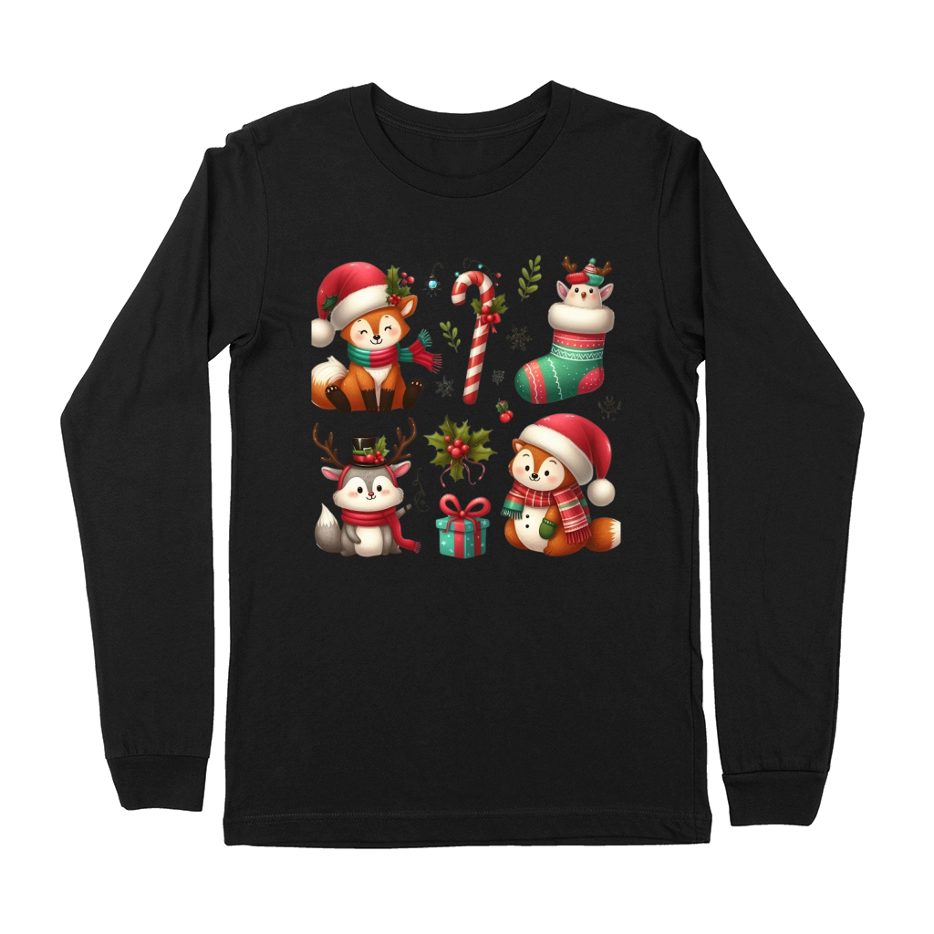 Funny Christmas Animal clipart (4) Premium Long Sleeve