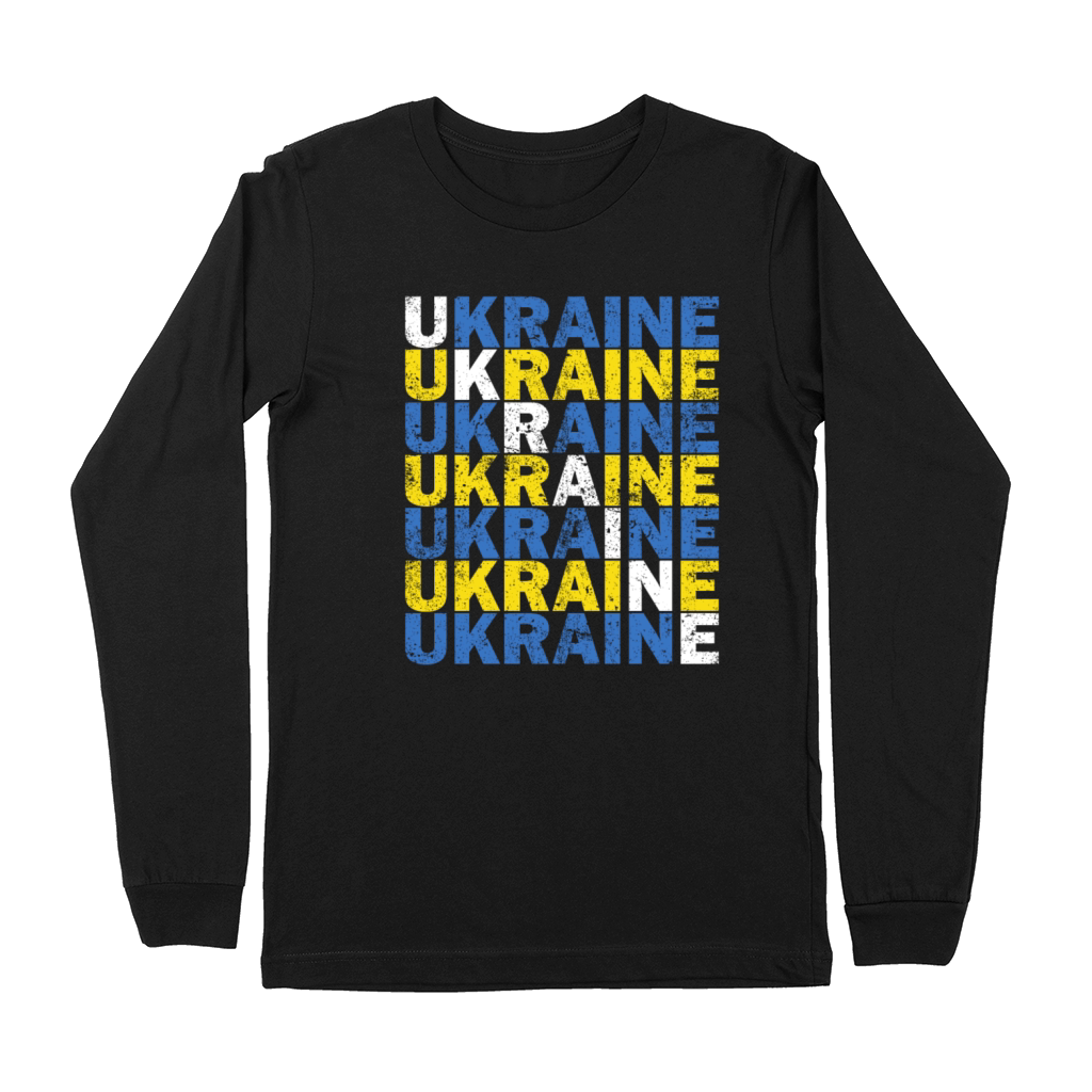 Ukraine Vintage Flag Shirt Ukrainian Gifts Premium Long Sleeve