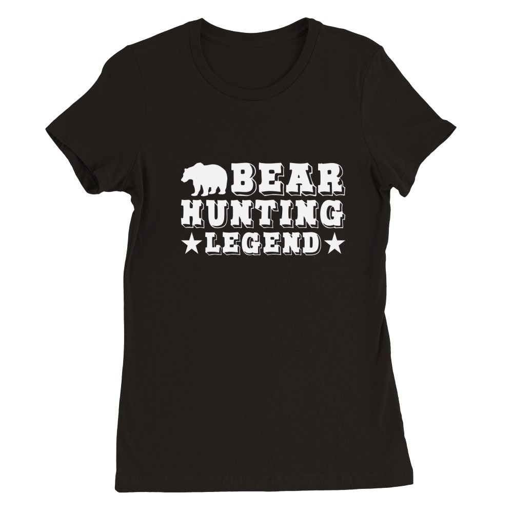 Bear Hunting Legend 02 Premium Womens Crewneck T-shirt