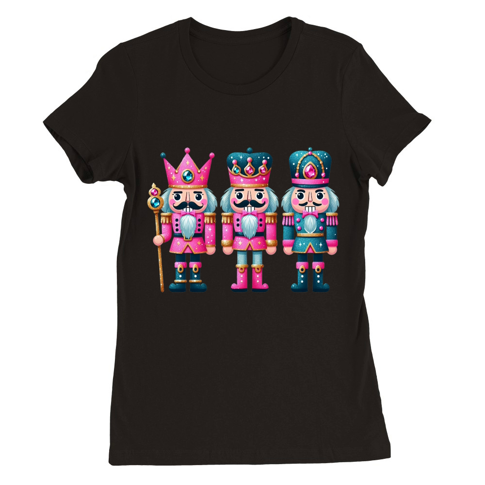 Glitter nutcracker Merry Christmas 01 Premium Womens Crewneck T-shirt