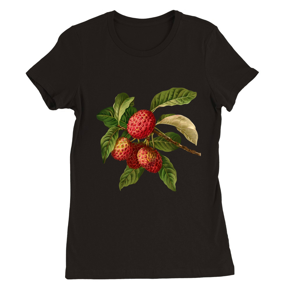 Lychee Spiky Sweetness Vintage Fruit Premium Womens Crewneck T-shirt