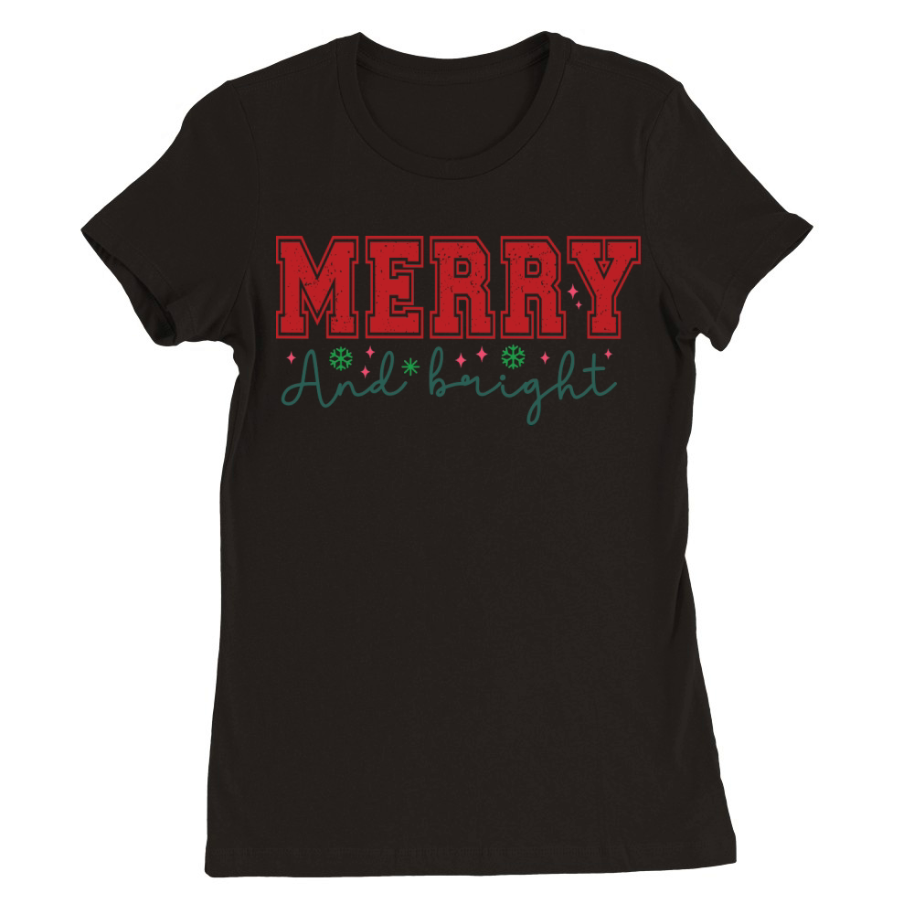 merry and bright 14 Premium Womens Crewneck T-shirt