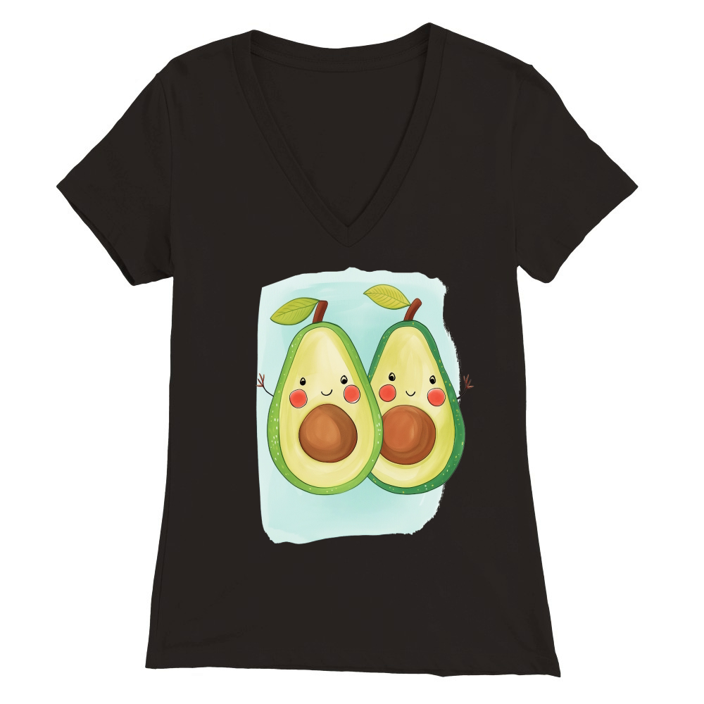 Cute Avocado Lover Premium Womens V-Neck T-shirt