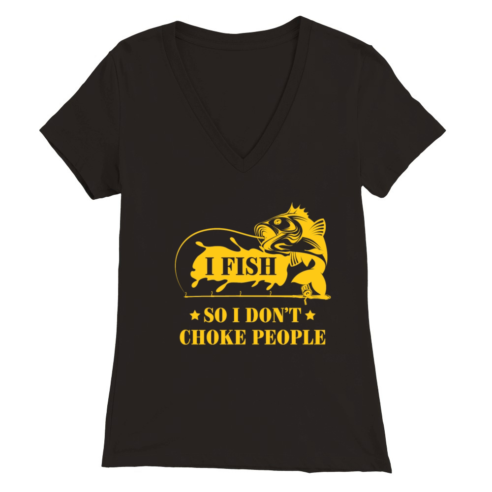 Perfect Costume For Fishing Lover. Gift For Dad Premium Womens V-Neck T-shirt