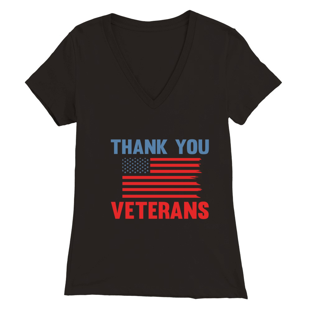 Thank you veterans 02 Premium Womens V-Neck T-shirt