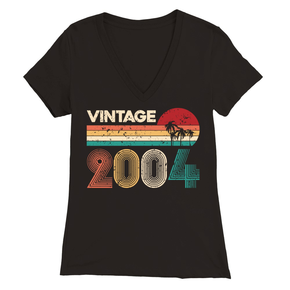 Vintage 2004 Retro Birthday Gift Men Woman Gifts Premium Womens V-Neck T-shirt
