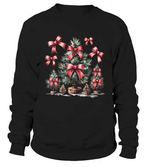Christmas Bows and Pine Vintage Sweatshirt Unisex