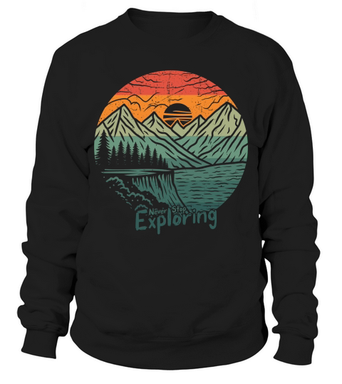 Exploring mountain adventure graphic vector art t shirt design Sweatshirt Unisex