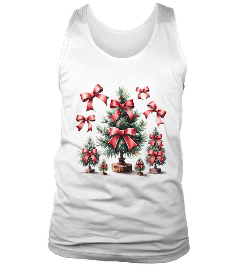 Christmas Bows and Pine Vintage Tank Top Unisex
