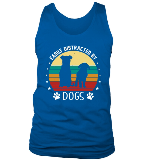 Easily Distracted by Dogs Tank Top Unisex