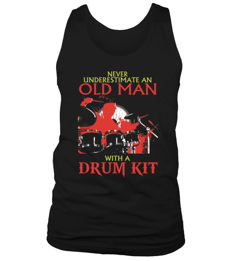 Old Man With A Drum Kit Tank Top Unisex