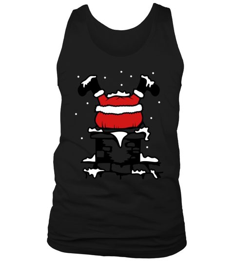 Santa Claus stuck in the chimney Tank Top Unisex