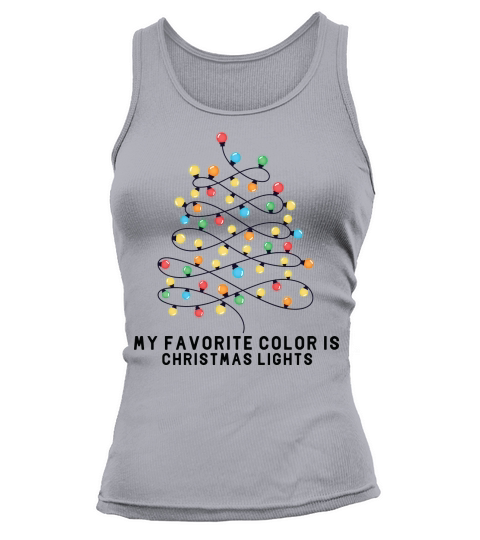 My favorite color is Christmas lights Tank top Woman