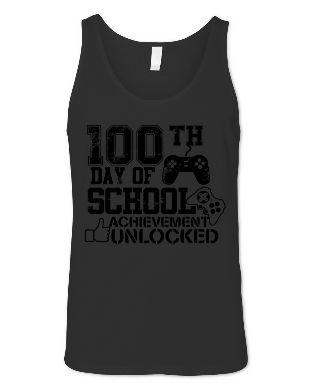 100th Day of School Achievement Unlocked Student 1 Unisex Jersey Tank