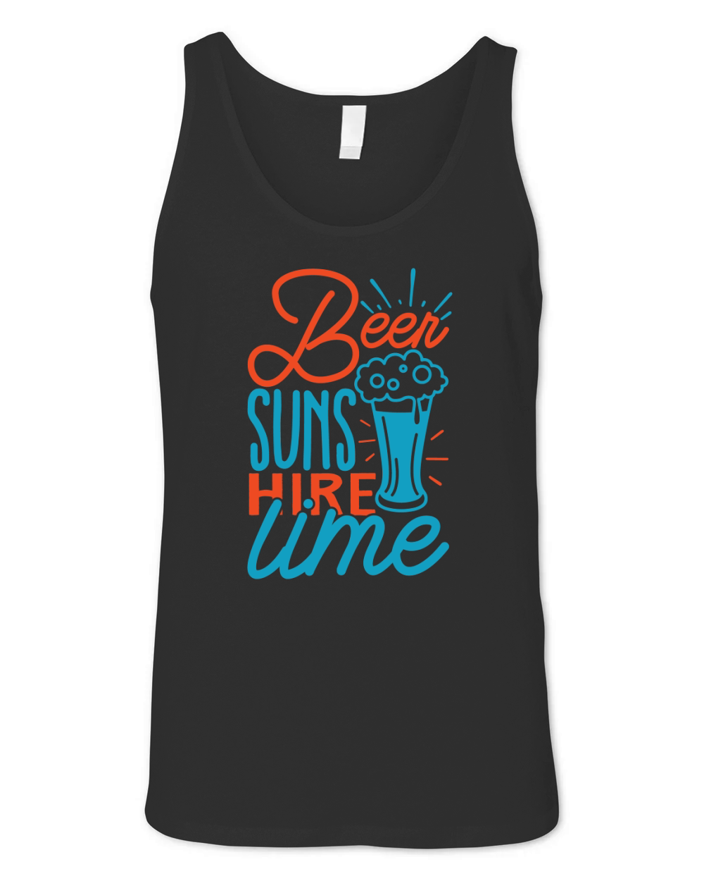 Beer suns hire lime Unisex Jersey Tank