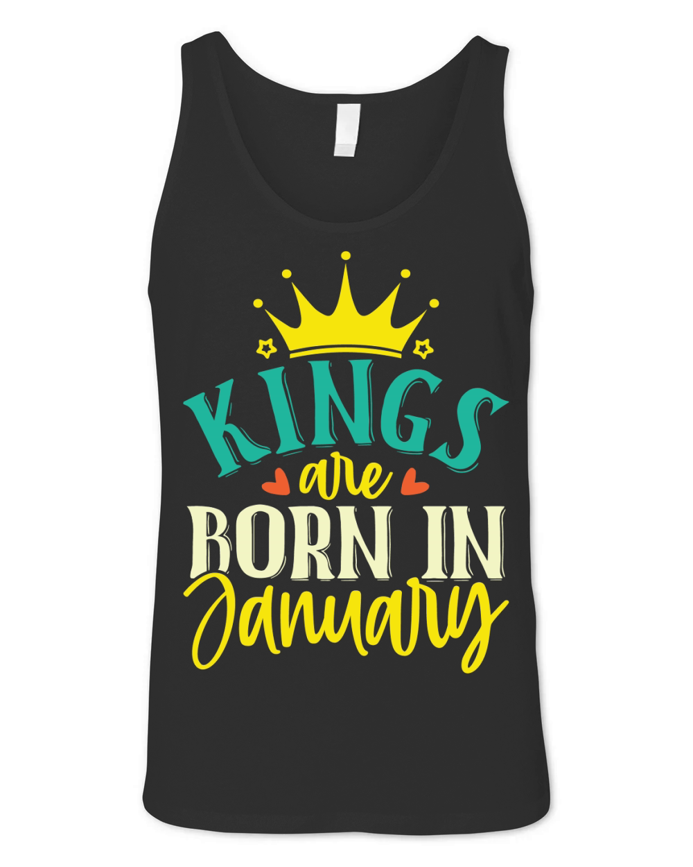 Kings Are Born In January Unisex Jersey Tank