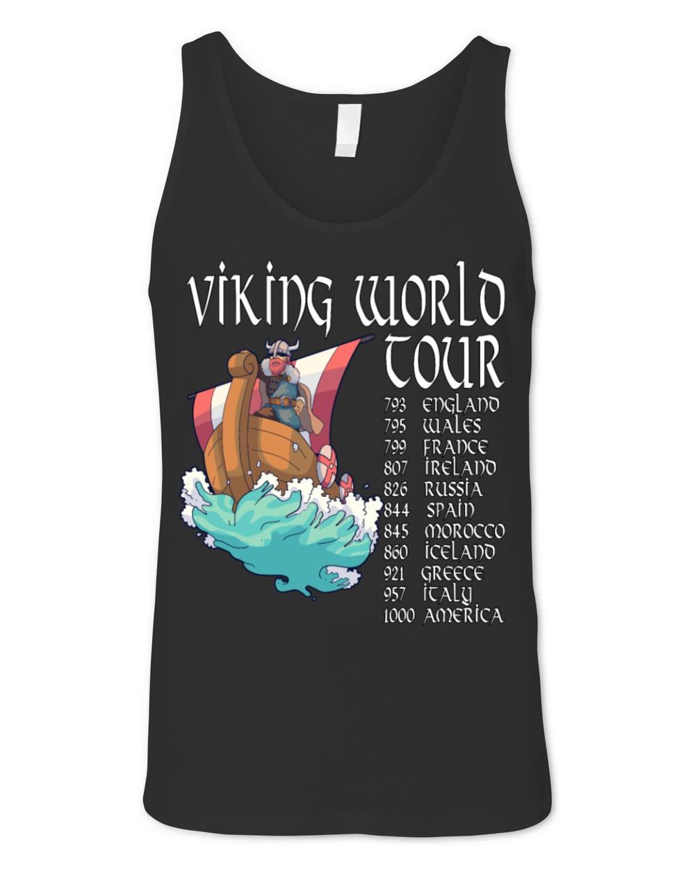 Viking World Tour Vikings Valhalla Odin for a Men Unisex Jersey Tank