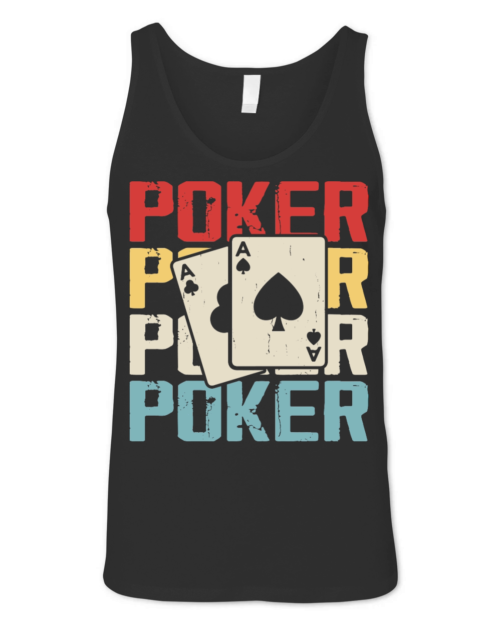 Vintage Casino Poker Unisex Jersey Tank