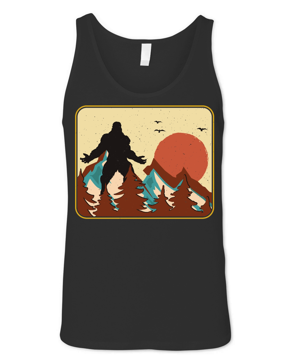 Vintage UFO Alien Bigfoot Unisex Jersey Tank