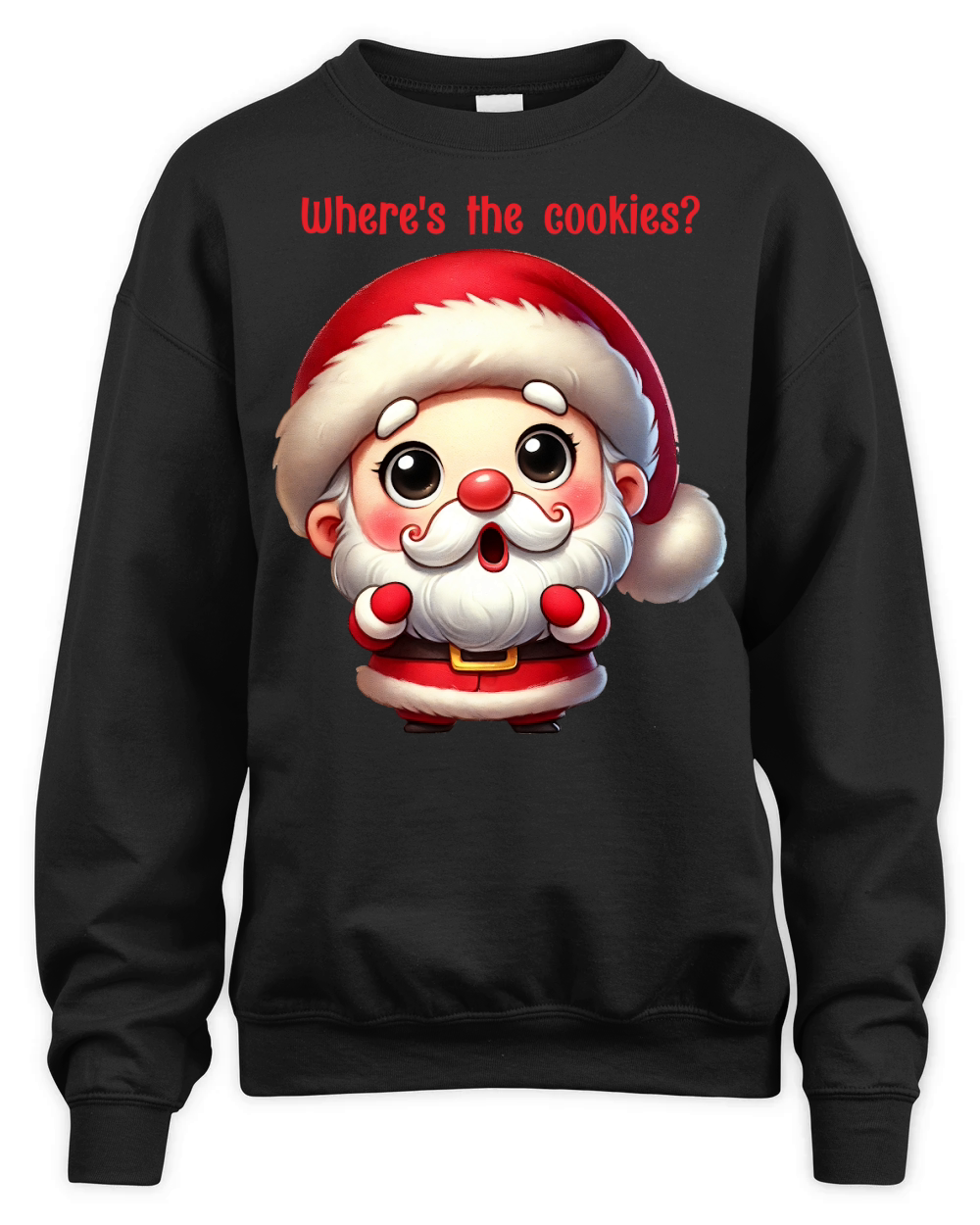 Christmas quotes Funny Santa shocked Unisex Premium Crewneck Sweatshirt