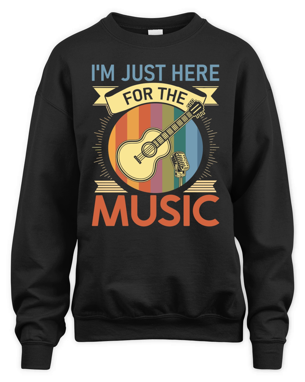 IM JUST HERE FOR THE MUSIC Unisex Premium Crewneck Sweatshirt