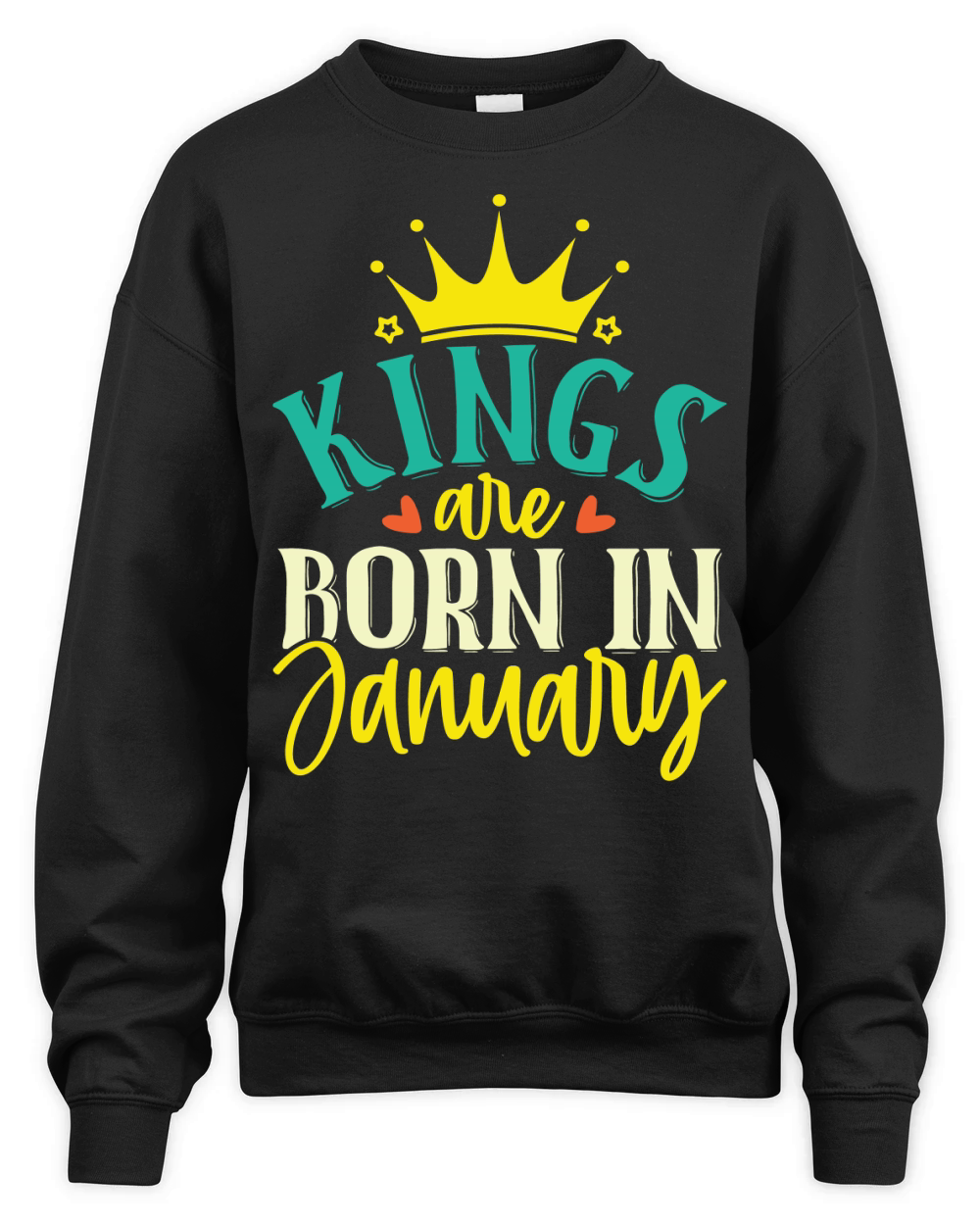 Kings Are Born In January Unisex Premium Crewneck Sweatshirt