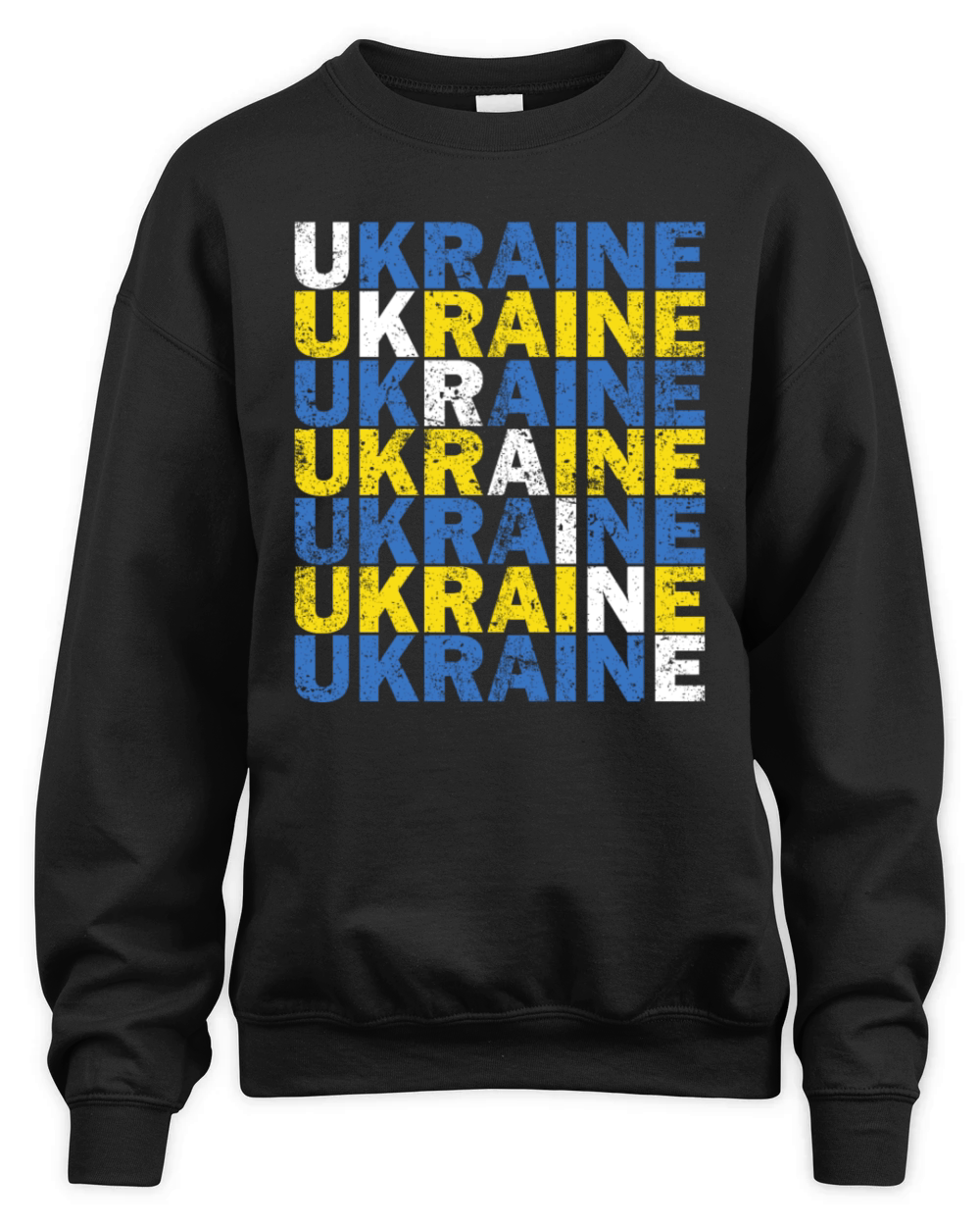 Ukraine Vintage Flag Shirt Ukrainian Gifts Unisex Premium Crewneck Sweatshirt