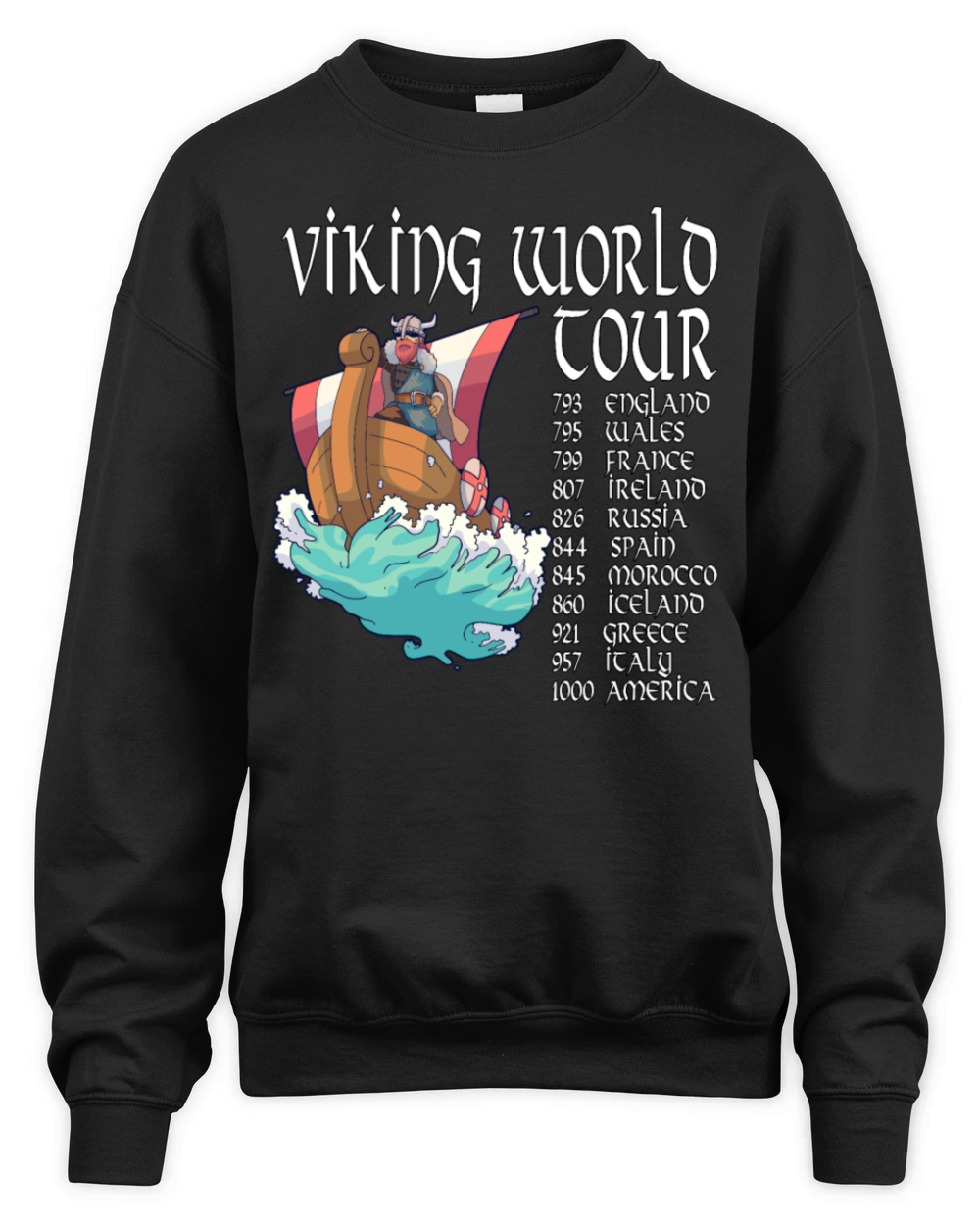 Viking World Tour Vikings Valhalla Odin for a Men Unisex Premium Crewneck Sweatshirt