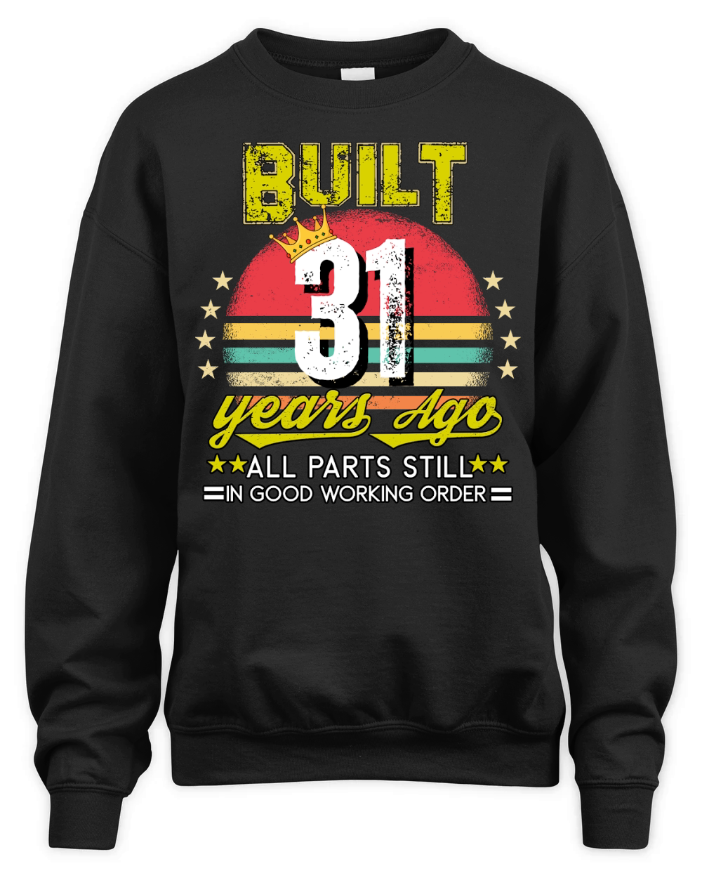 Vintage Birthday 31 Unisex Premium Crewneck Sweatshirt