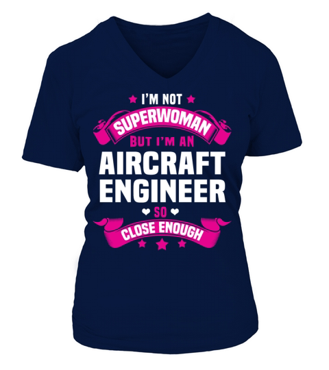 Aircraft Engineer V-neck T-Shirt Woman