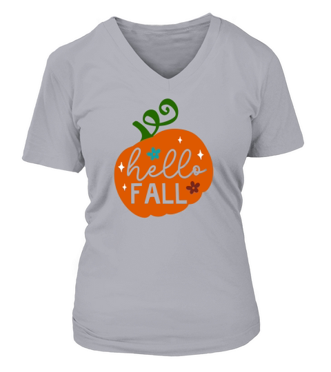 hello fall  (5) V-neck T-Shirt Woman